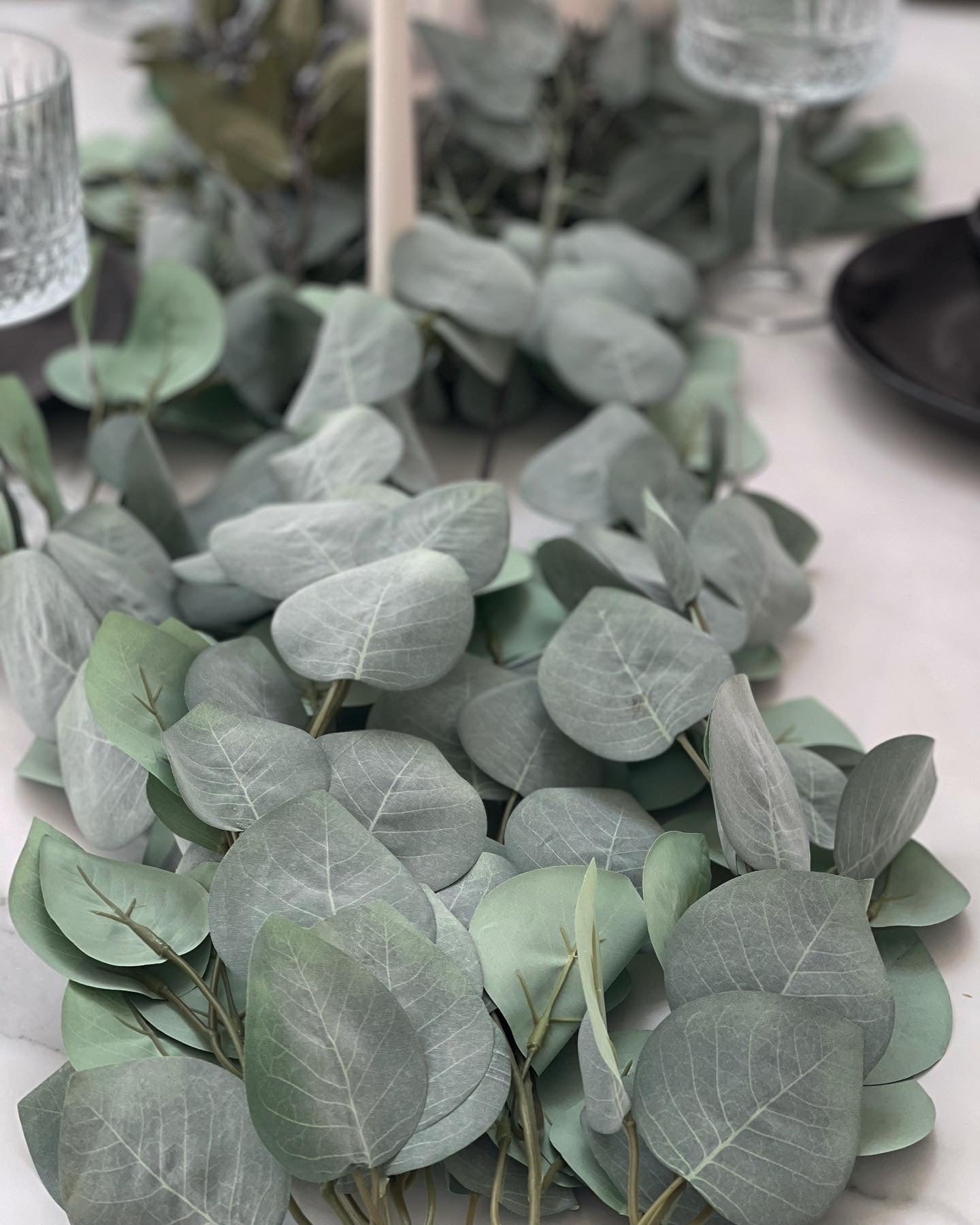 Faux Green Silver Dollar Spray
