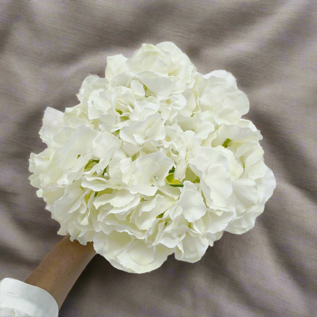 Signature White Faux Hydrangea Arrangement
