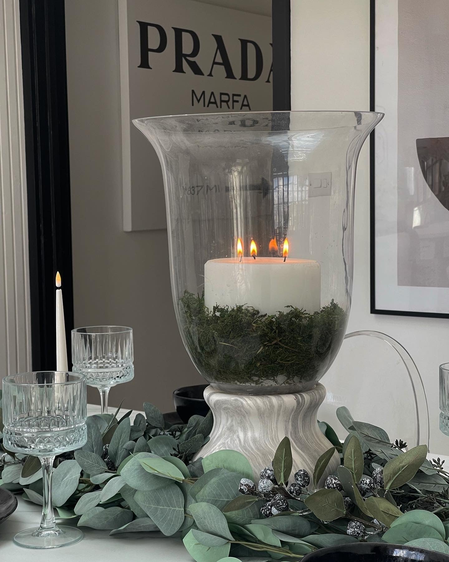 Faux Green Silver Dollar Spray
