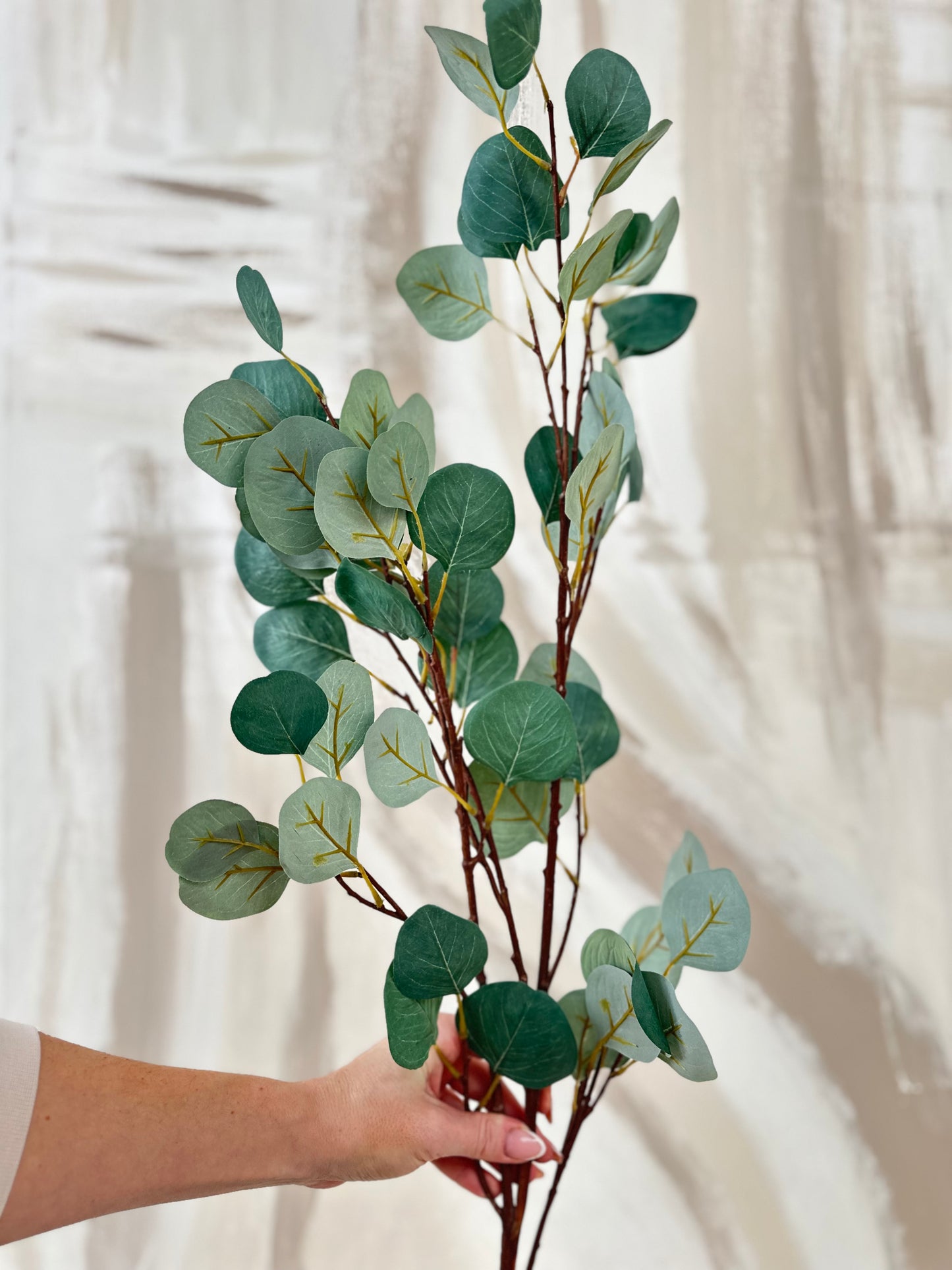 Faux Green Silver Dollar Spray