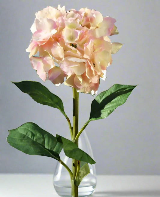 Light  Pink Faux Hydrangea Long Stem