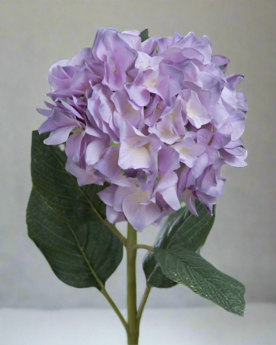 Lavender Faux Hydrangea Long Stem