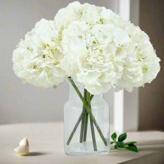 Signature White Faux Hydrangea Arrangement