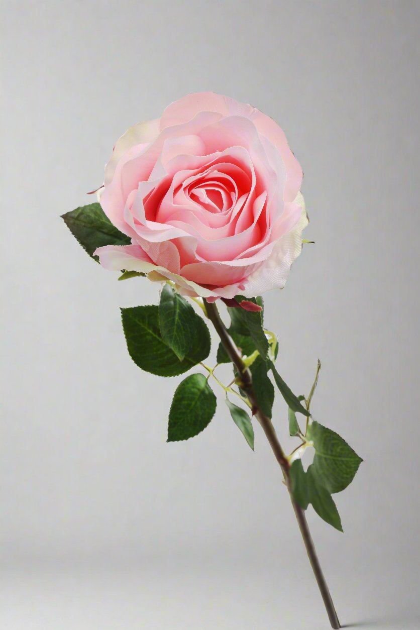 Beautiful large light pink silk rose bud