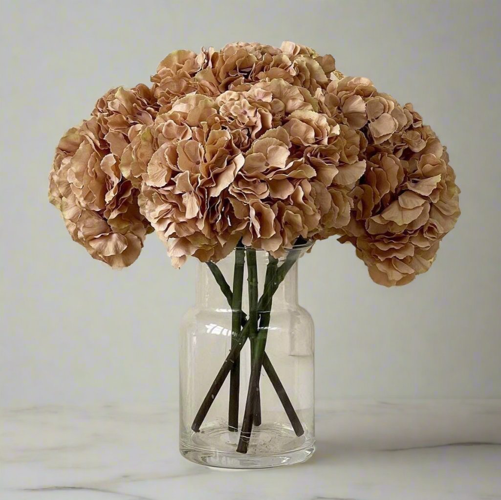 Signature Coffee Faux Hydrangea Arrangement