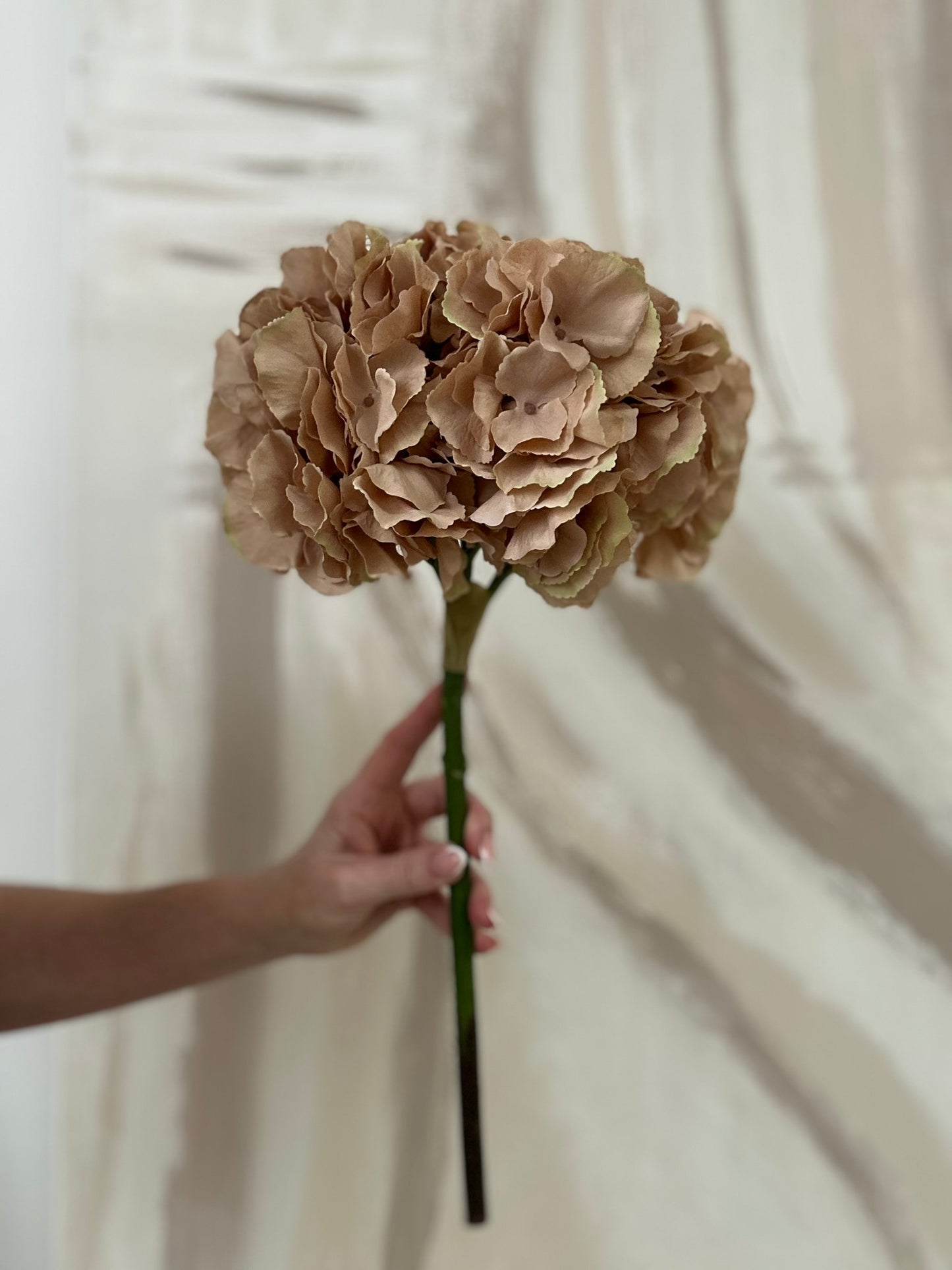 Signature Chocolate Coffee Faux Hydrangea Stem