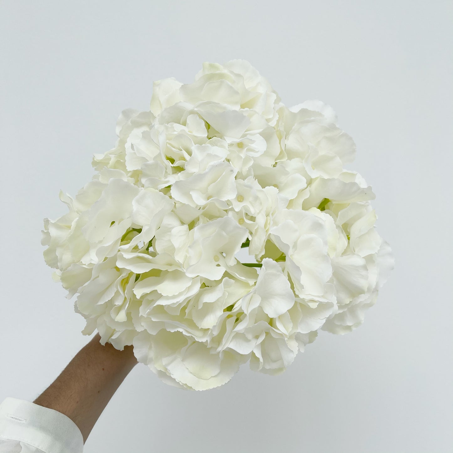 Signature White Faux Hydrangea Stem