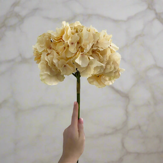 Signature Caramel Faux Hydrangea Stem