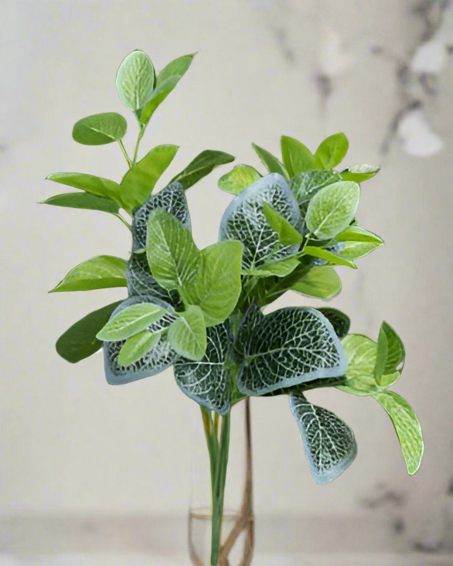 Faux Fresh Green Leaves Stem