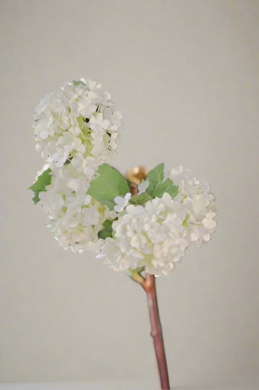 Elegant Pale Whitish Green Faux Viburnum Stem