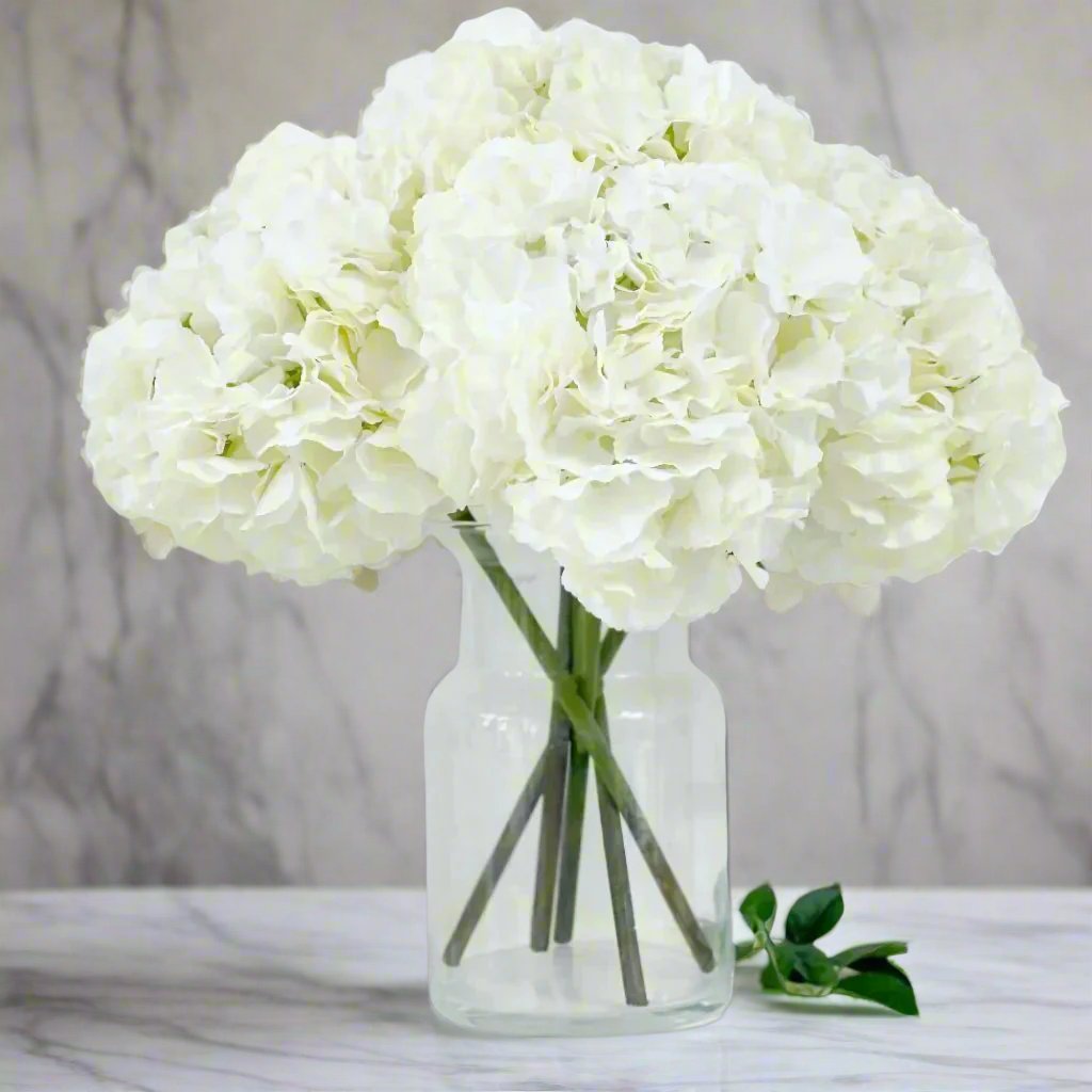 Signature White Faux Hydrangea Arrangement