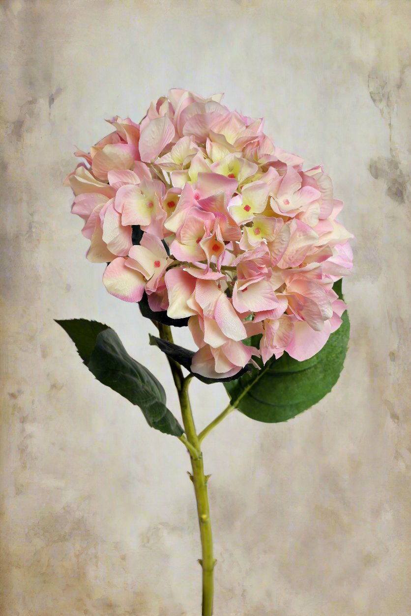 Brilliant light pink silk hydrangea