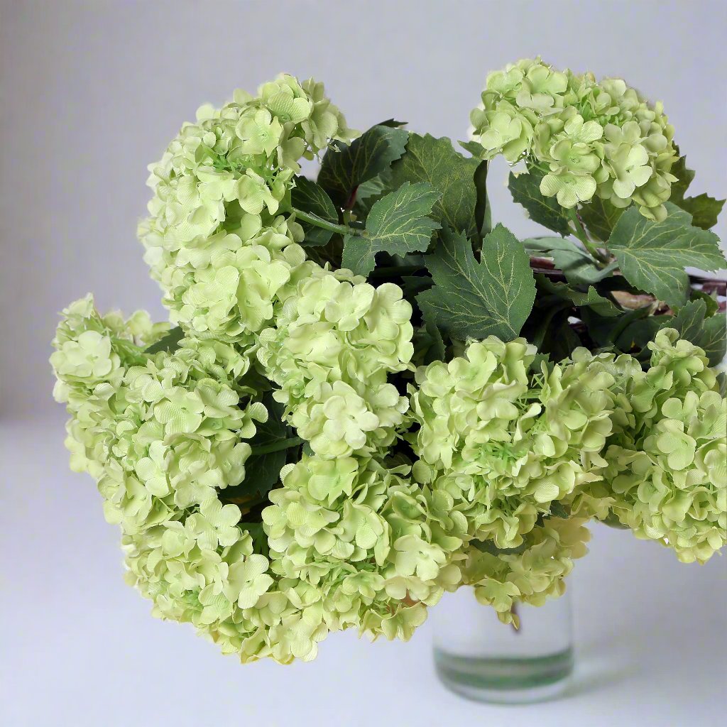 Bunch of fabulous pale green silk viburnum