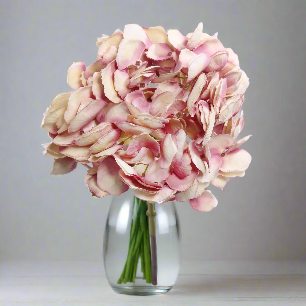 Signature Shaded Pinks Watercolour Hydrangea Medium Stem