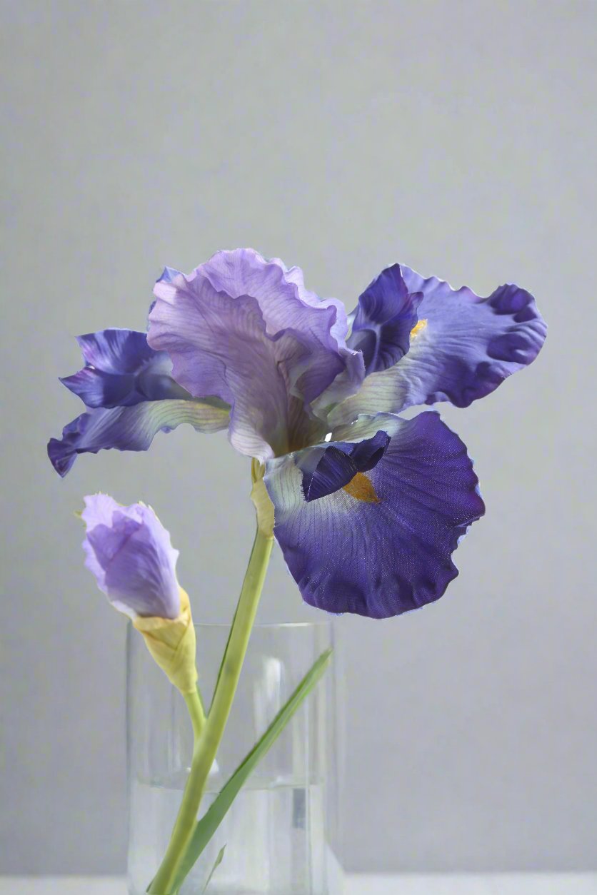 lovely single artificial purple iris