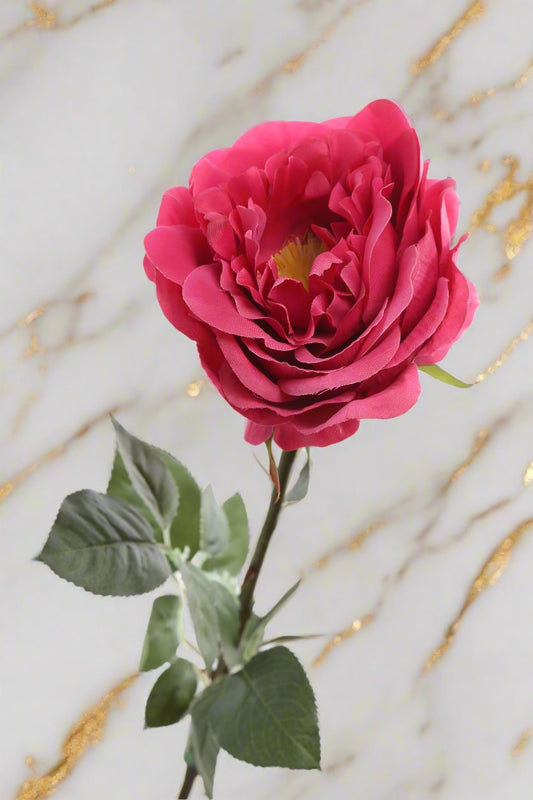 Stunning artificial dark pink Old English rose bud