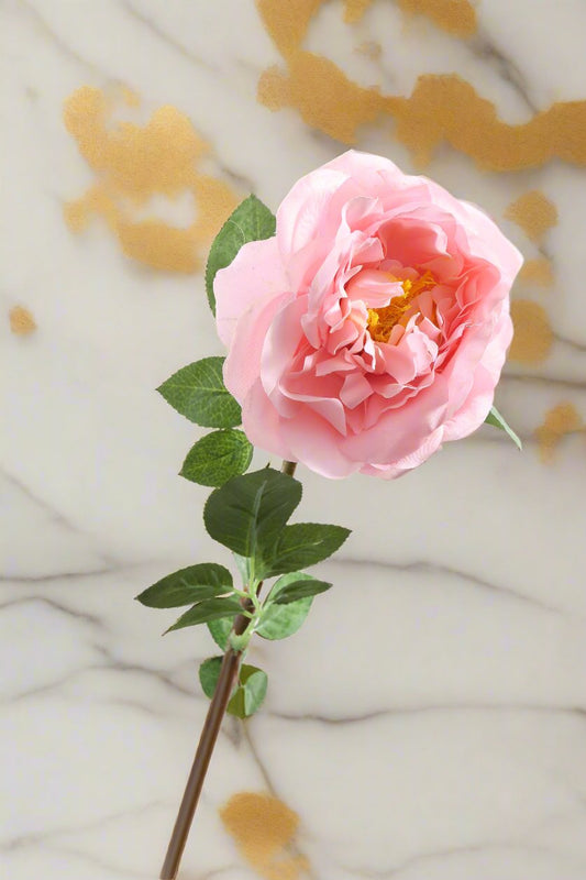 Stunning artificial light pink Old English rose bud