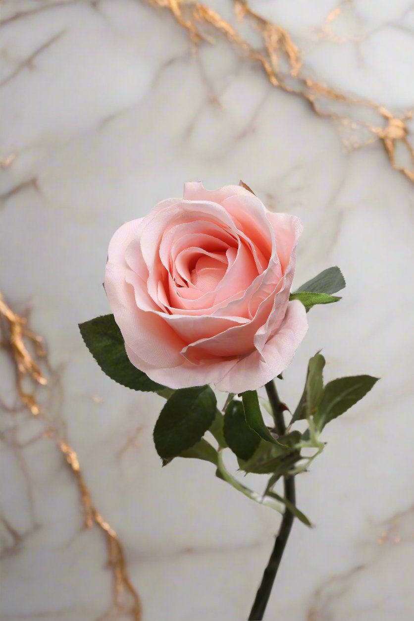 Gorgeous large blush pink silk faux rose bud