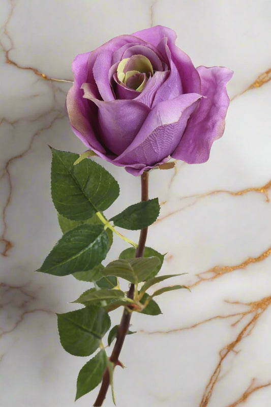 Gorgeous large mauve faux rose bud